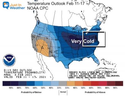 February 3 weather NOAA Cold February Outlook