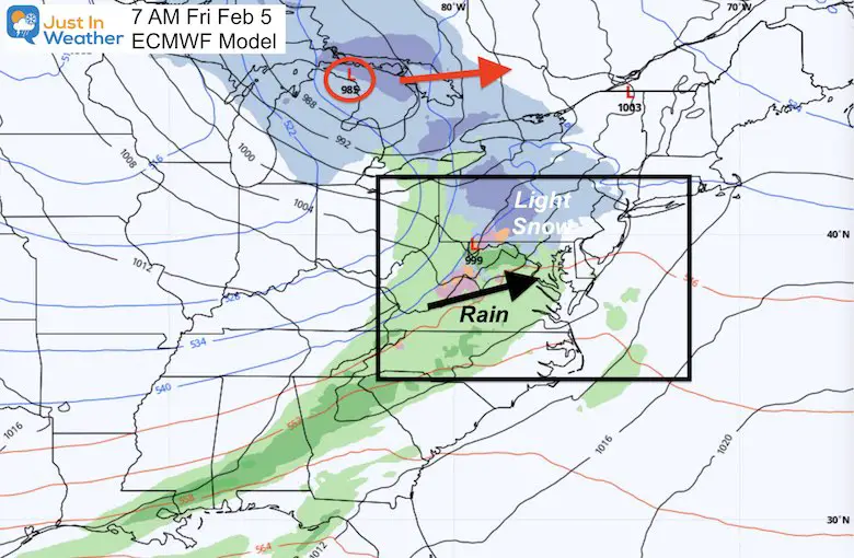 February 3 weather snow Friday