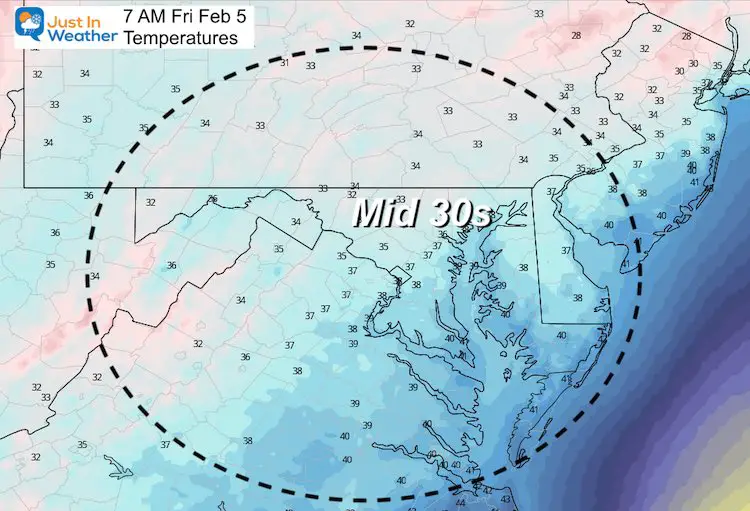 February 4 weather Friday temperatures