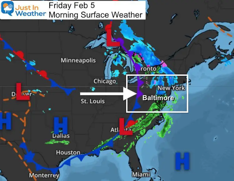 February 5 weather Friday morning NEW