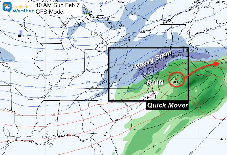 February 5 weather snow storm Sunday morning