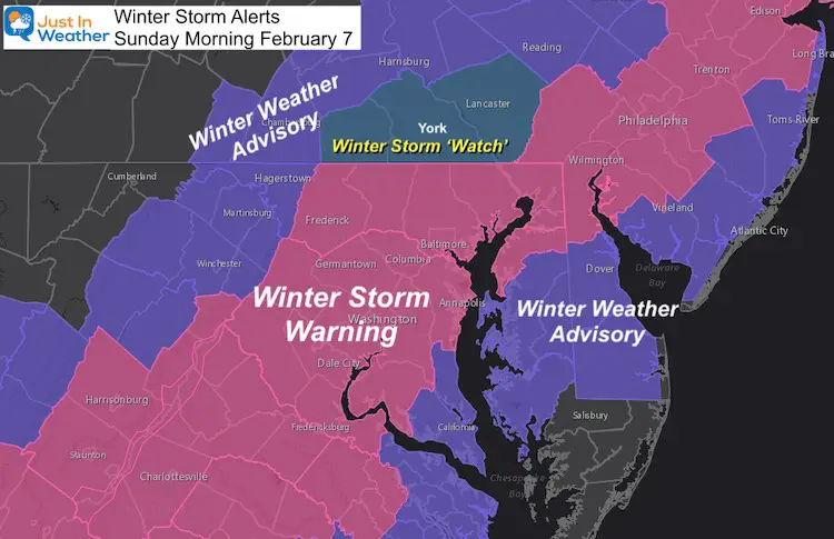 February 6 Winter Storm Warning