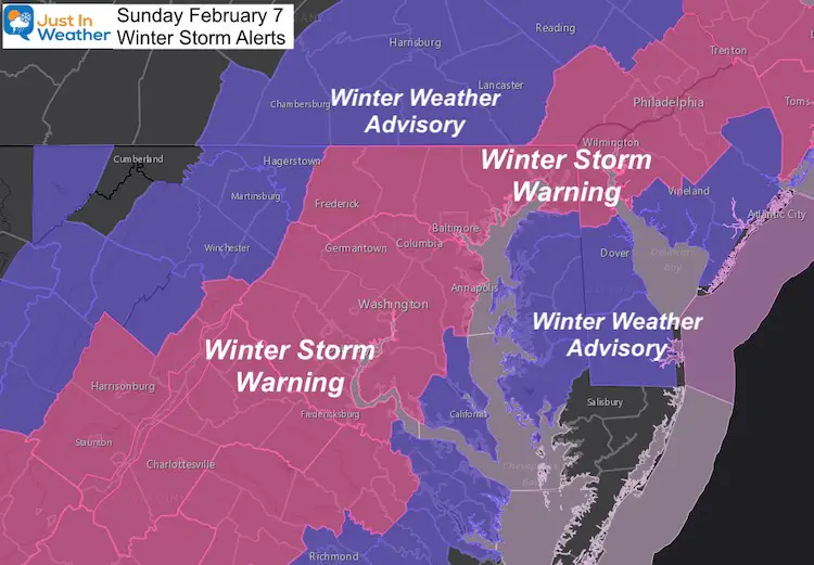 February 7 Winter Storm Warning