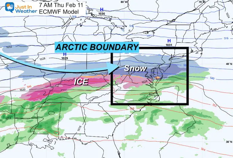 February 8 weather Thursday morning