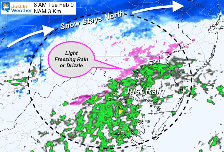 February 8 weather Tuesday morning ice