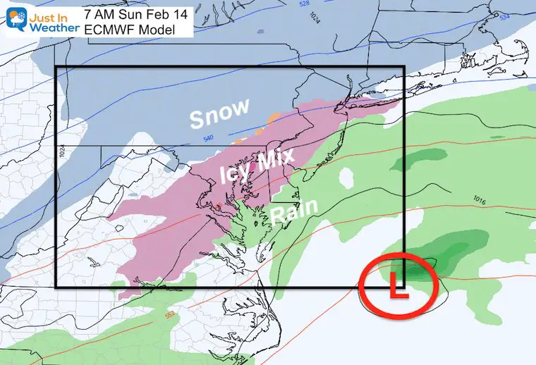 February 9 weather Valentines Day storm