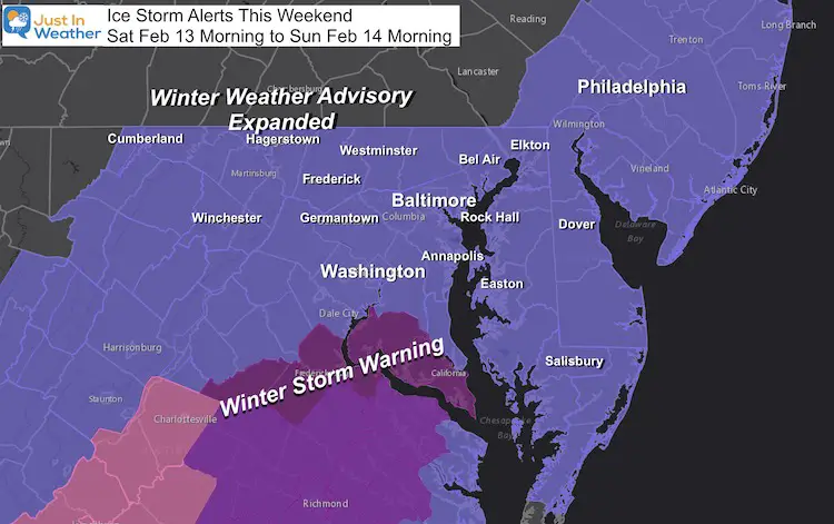 Ice Storm expanded advisory Feb 13