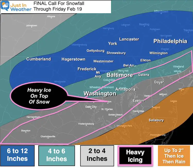 My Final Call for Snowfall Feb 18 to 19