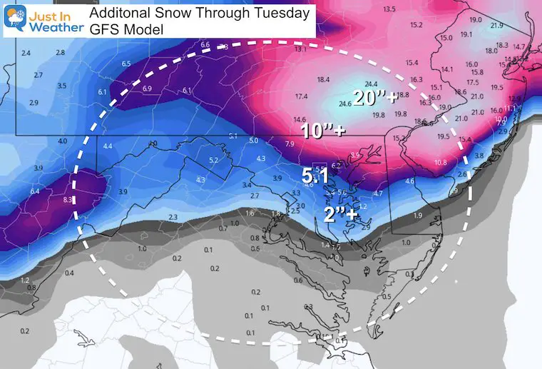 Snow Forecast February 1 GFS