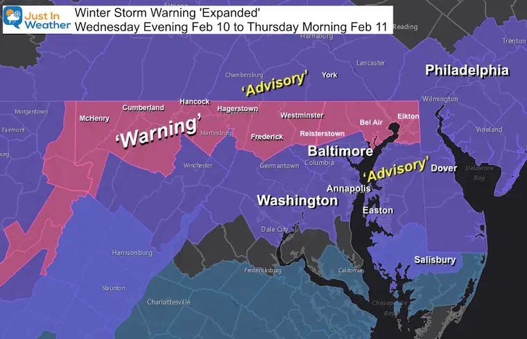 Winter Storm Warning Maryland February 10