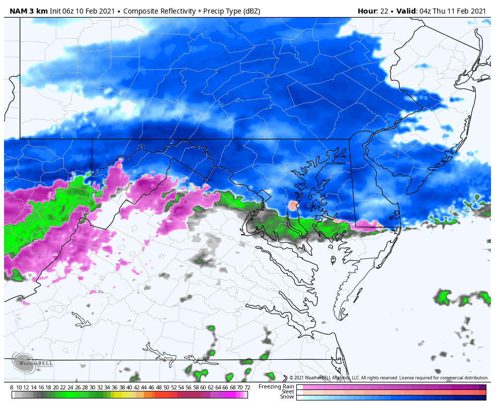 February 10 weather snow events