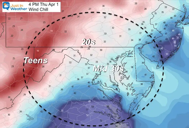 April 1 weather Thursday wimd chill