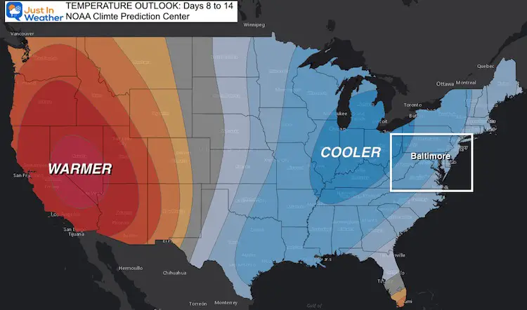 April 12 weather temperature outlook Day 8 to 14