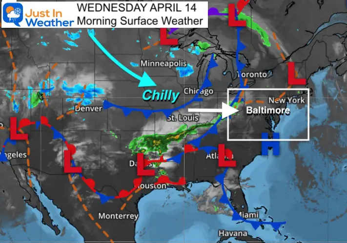 April 14 weather storm Wednesday morning