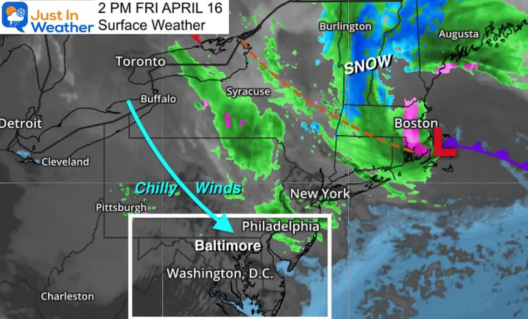 April 16 weather storm surface map