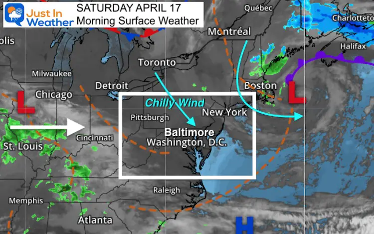 April 17 weather Saturday morning