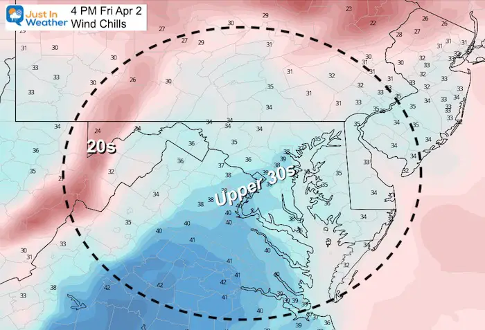 April 2 weather Friday wind chill