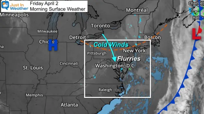 April 2 weather morning surfce map