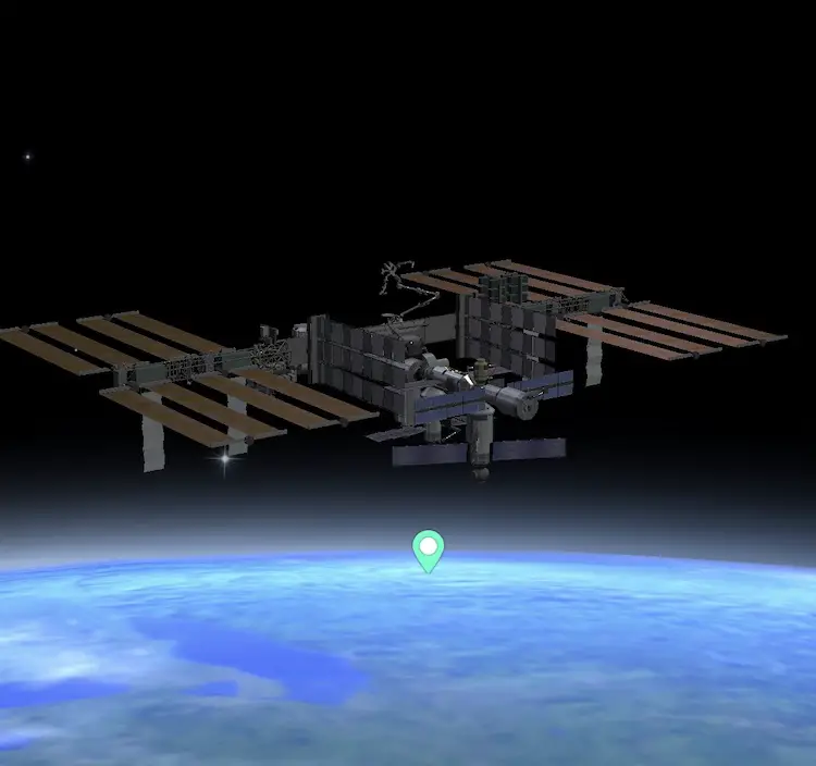 April 3 Space Station Flyover Simulation