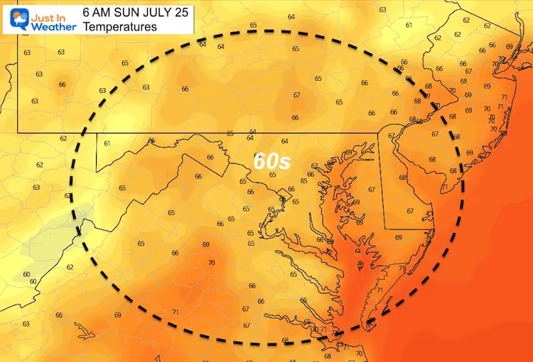 July_24_weather_temperatures_Sunday_morning