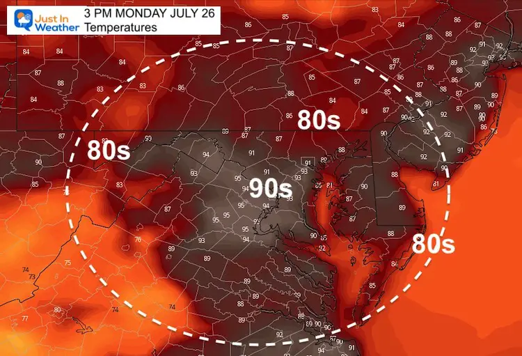 July_25_weather_temperatues_Monday_afternoon