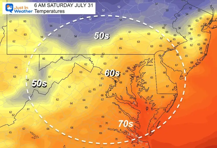 July_31_weather_temperatures_Sunday_morning