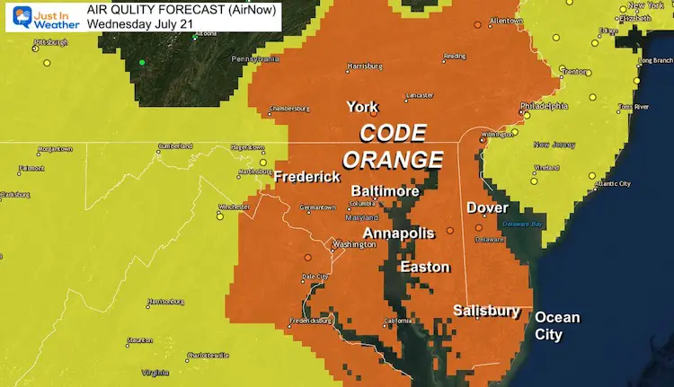 smoke_forecast_air_quality_code_orange_Maryland