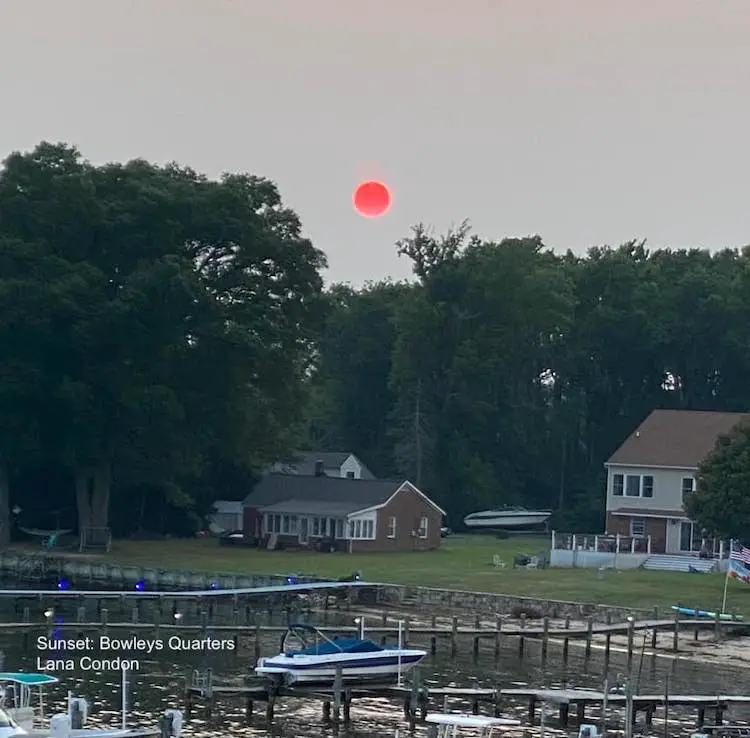 smoke_sunset_bowleys_quarterrs_maryland_July_19