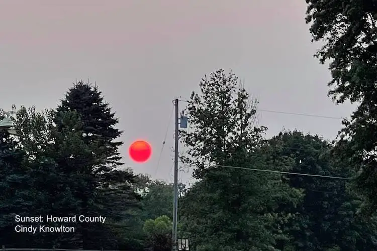 smoke_sunset_howard_county_maryland_July_19