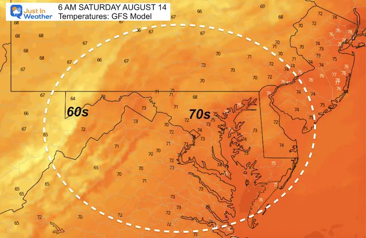 August_13_weather_temperatures_Saturday_morning