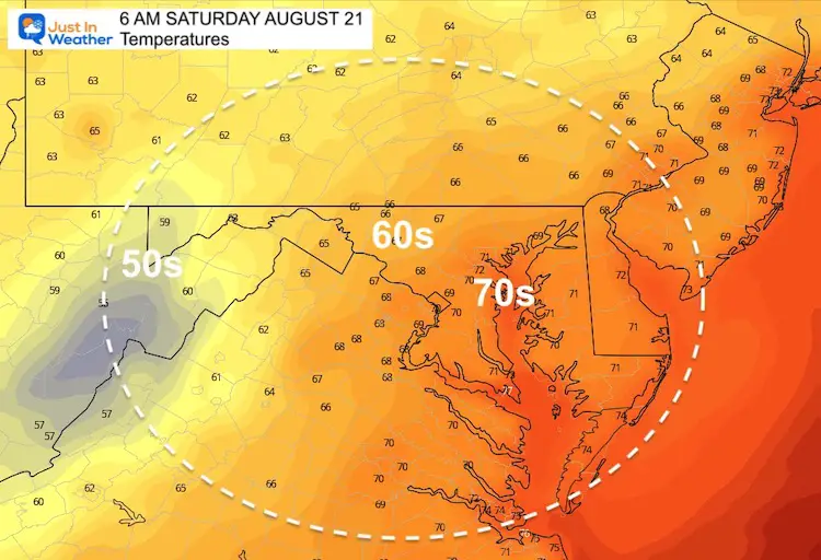 August_20_weather_temperatures_Saturday_morning