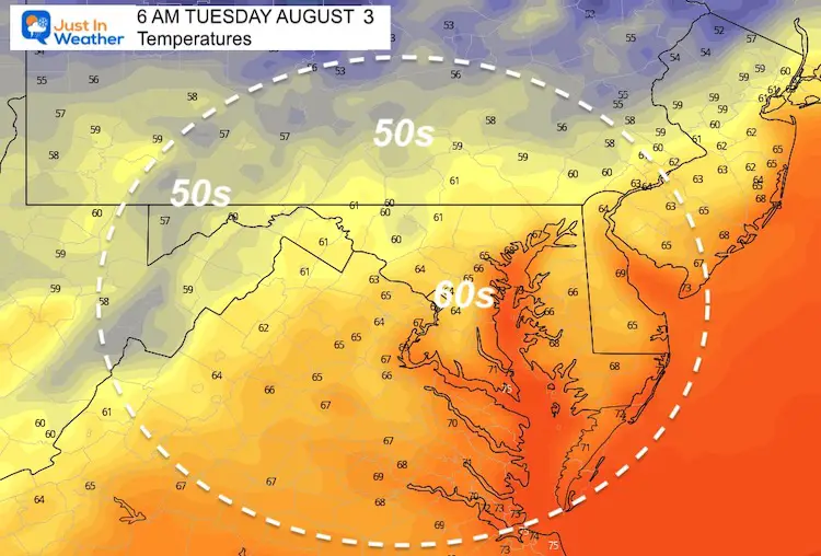 August_2_weather_temperatures_Tuesday_morning