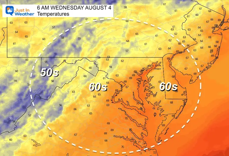 August_3_weather_temperatures_Wednesday_morning