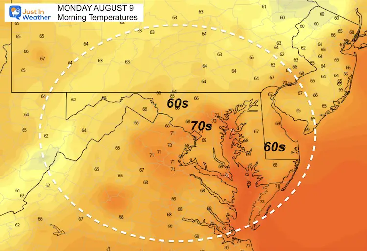 August_8_weather_temperatures_Monday_morning
