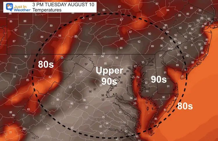 August_9_weather_temperatues_Tuesday_afternoon